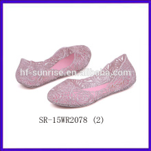 SR-15WR2078 (2) Art und Weisefrauen Schneeflocke-Gelee-Schuhmädchen PVC-Melissa-Geleeschuhe neue Plastikgelee-flache Schuhfrauen